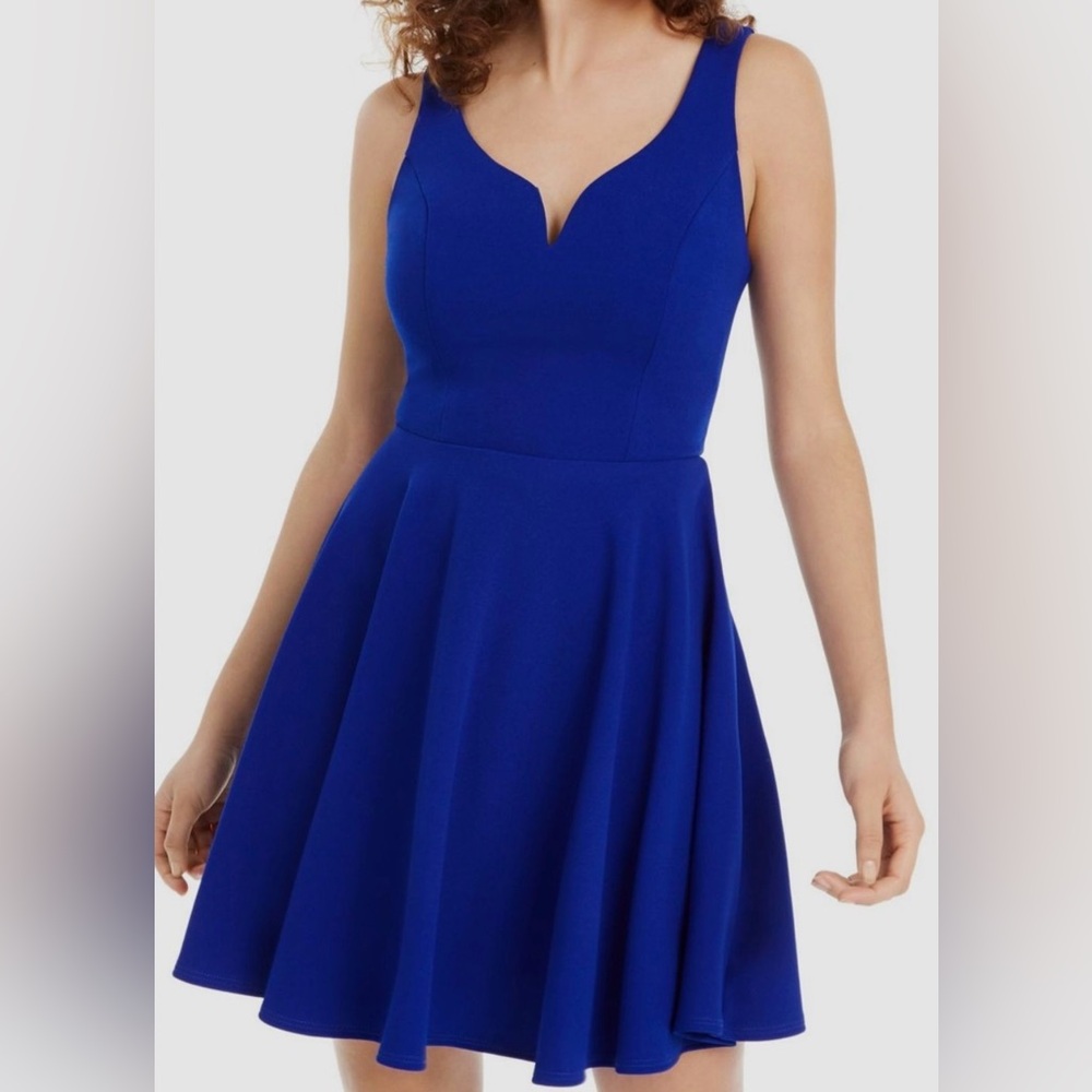 B.Darlin Blue Juniors Sweetheart A-Line Dress Size 3/4